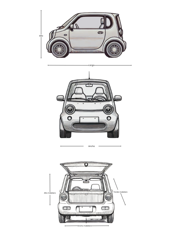 medidas coche sin carnet